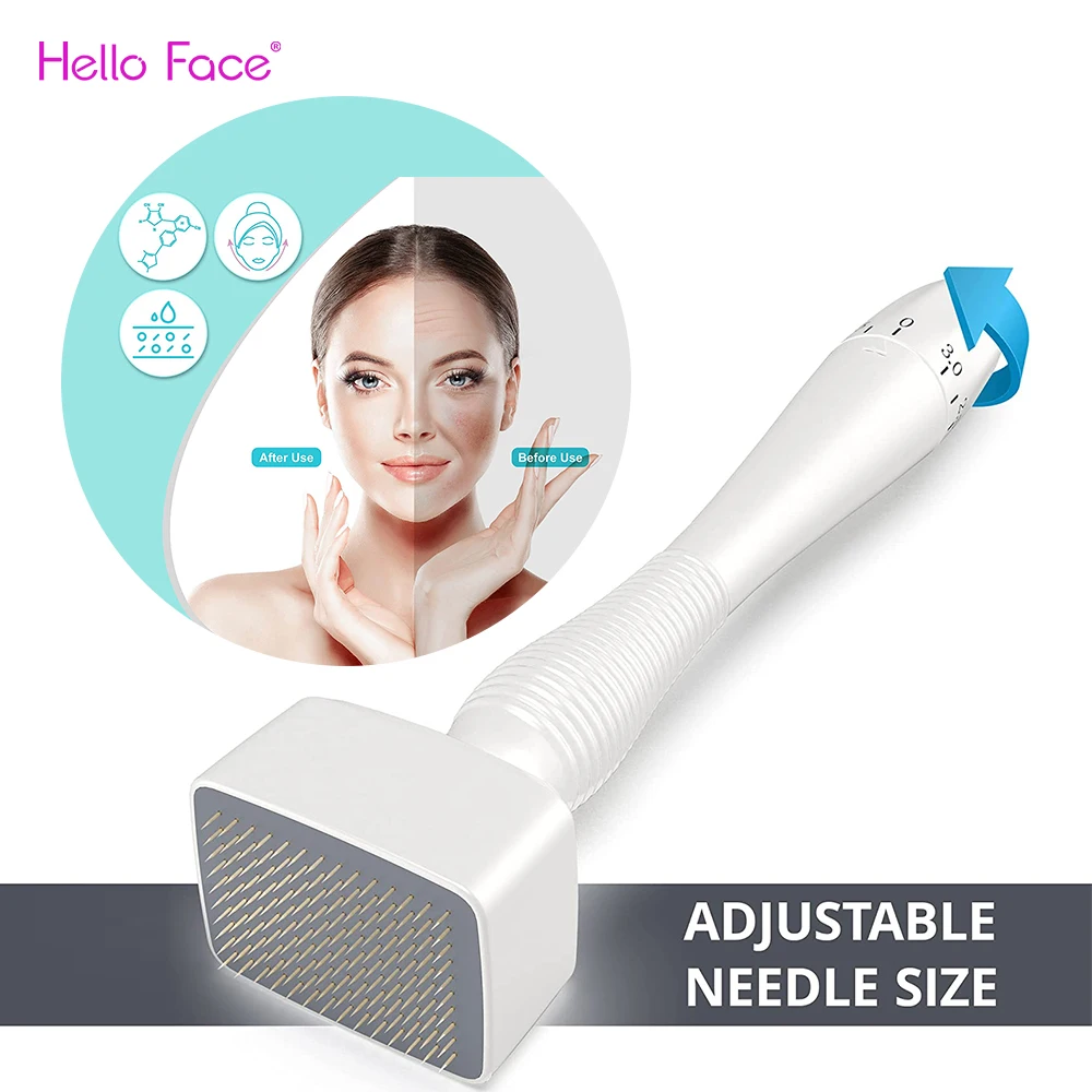 Derma Stamp DRS 140A Роликовая Система С Микроиглами Регулируемая Терапия Для Роста Волос Инструмент Для Ухода За Бородой Пла...