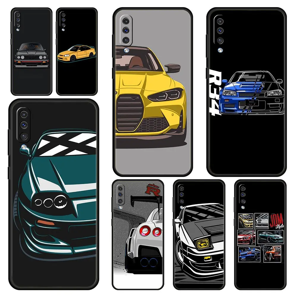 Чехол для Samsung A24, A12, A14, A32, A50, A70, A20E, A20S, A10S, A22, A40, A34, A54, A42, A52, 5G, A02S, A04s, чехол для JDM, тип R, Civic, спортивный автомобиль