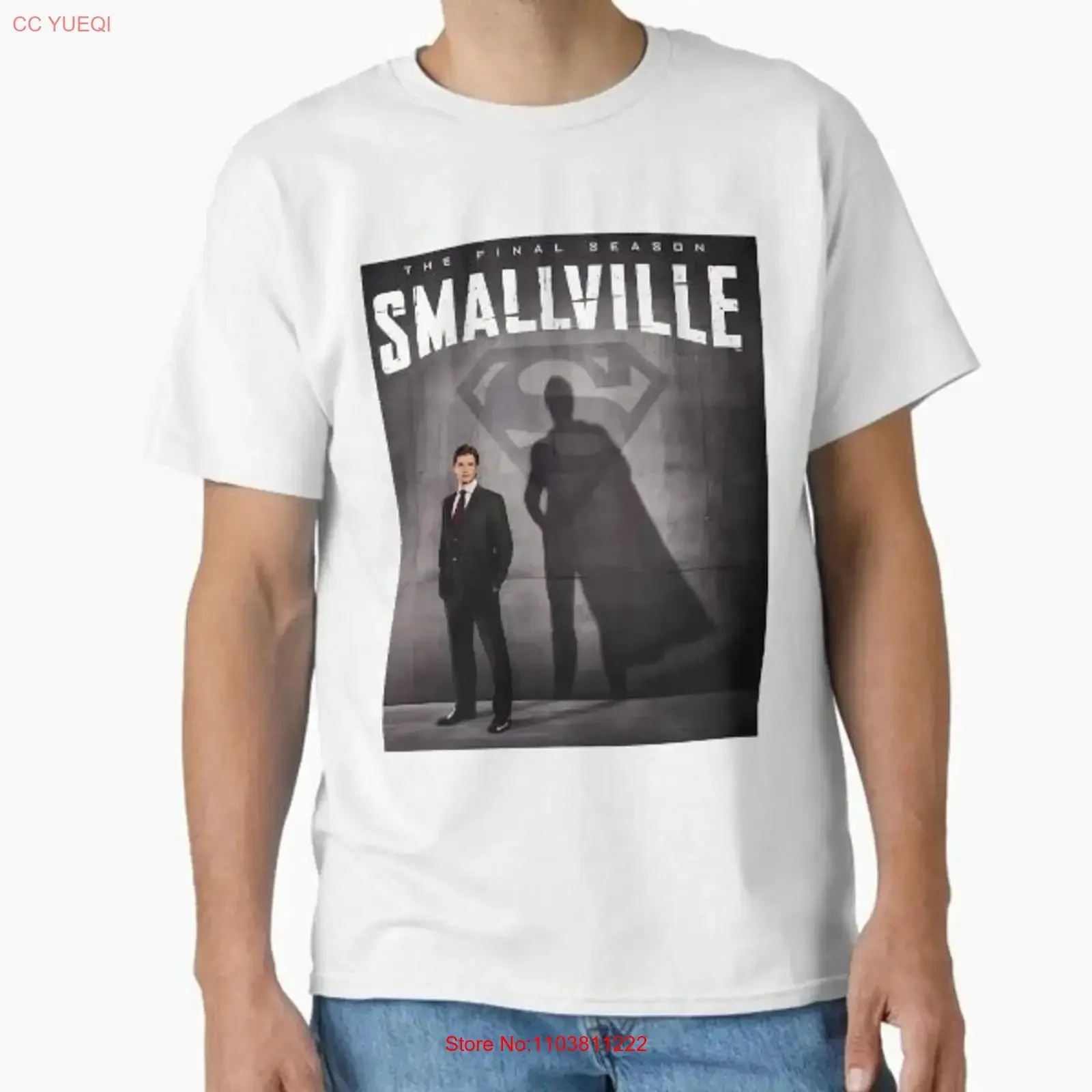 Классическая футболка с логотипом Smallville, сделано в США, AUS S 2XL, винтажная, слегка модная, растянутая, повседневная, уличная, мягкая