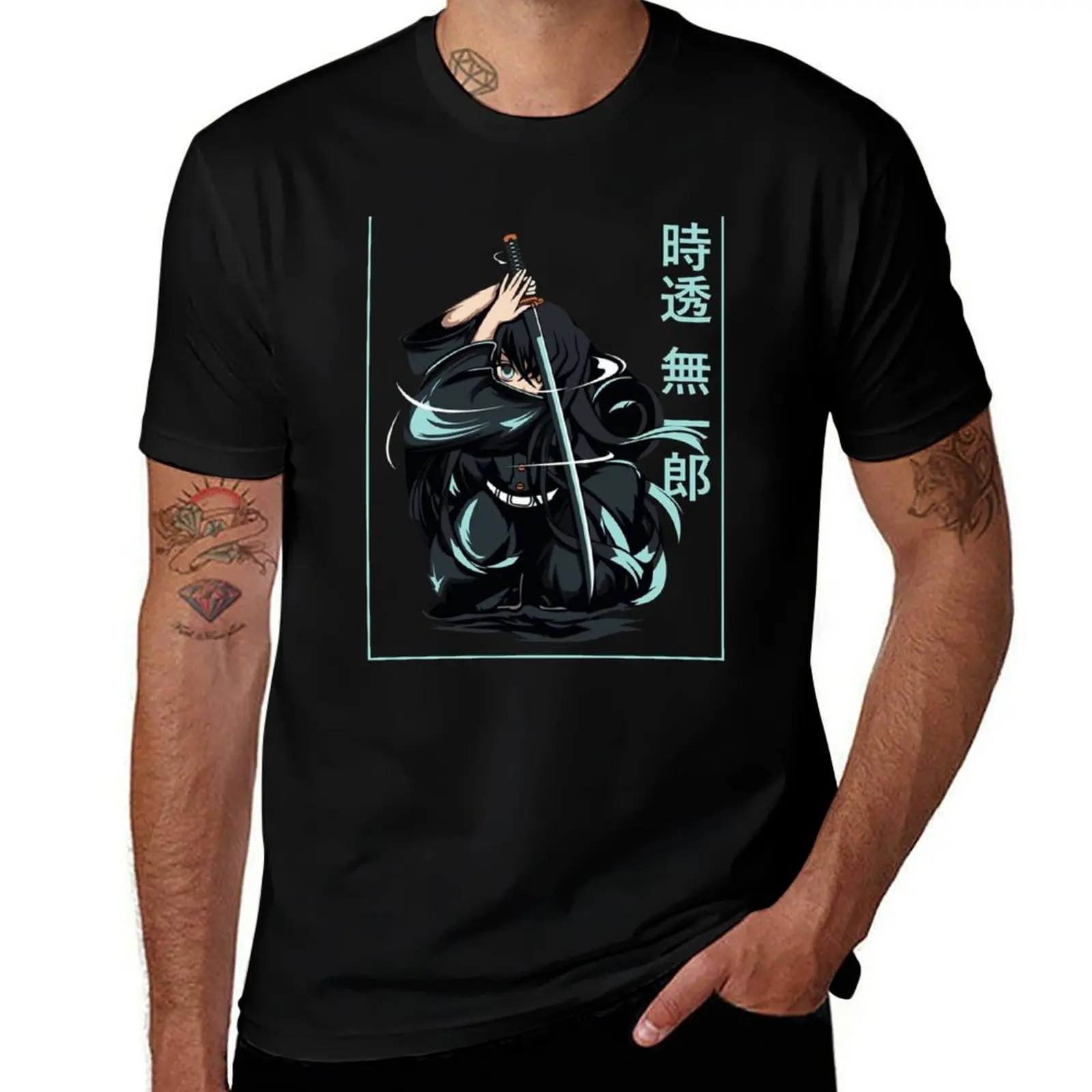 Футболка Muichiro Tokito-Kimetsu no Yaiba, футболки с рисунком для баскетбола, подарки для парня, футболка для мужчин