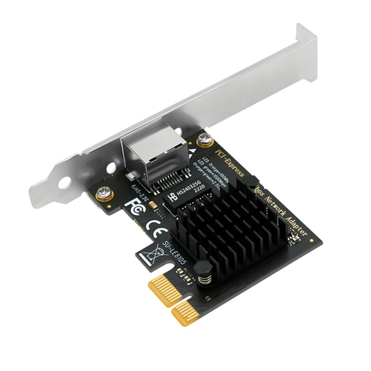Сетевая карта PCI-E 2,5 ГГц RTL8125BG PCI-E X1 до 2,5 Гбит/с Gigabit RJ45 Ethernet Сетевая карта для ПК Windows/Linux/ESXi/ROS