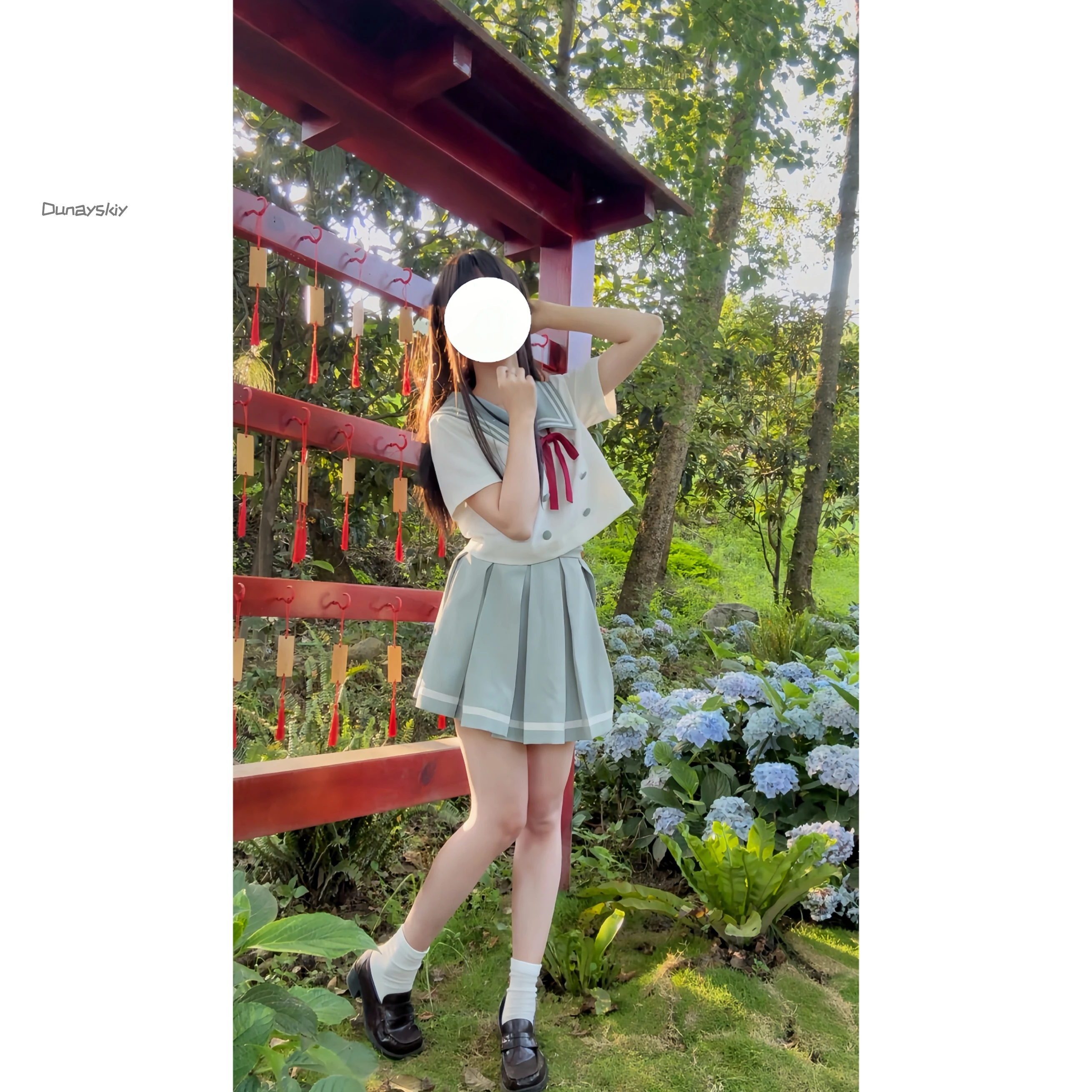 Фото Kyoukai No Kanata Kuriyama Mirai Косплей Костюм Платье Cos School Jirai Kei Униформа Хэллоуин Костюм Очки №5