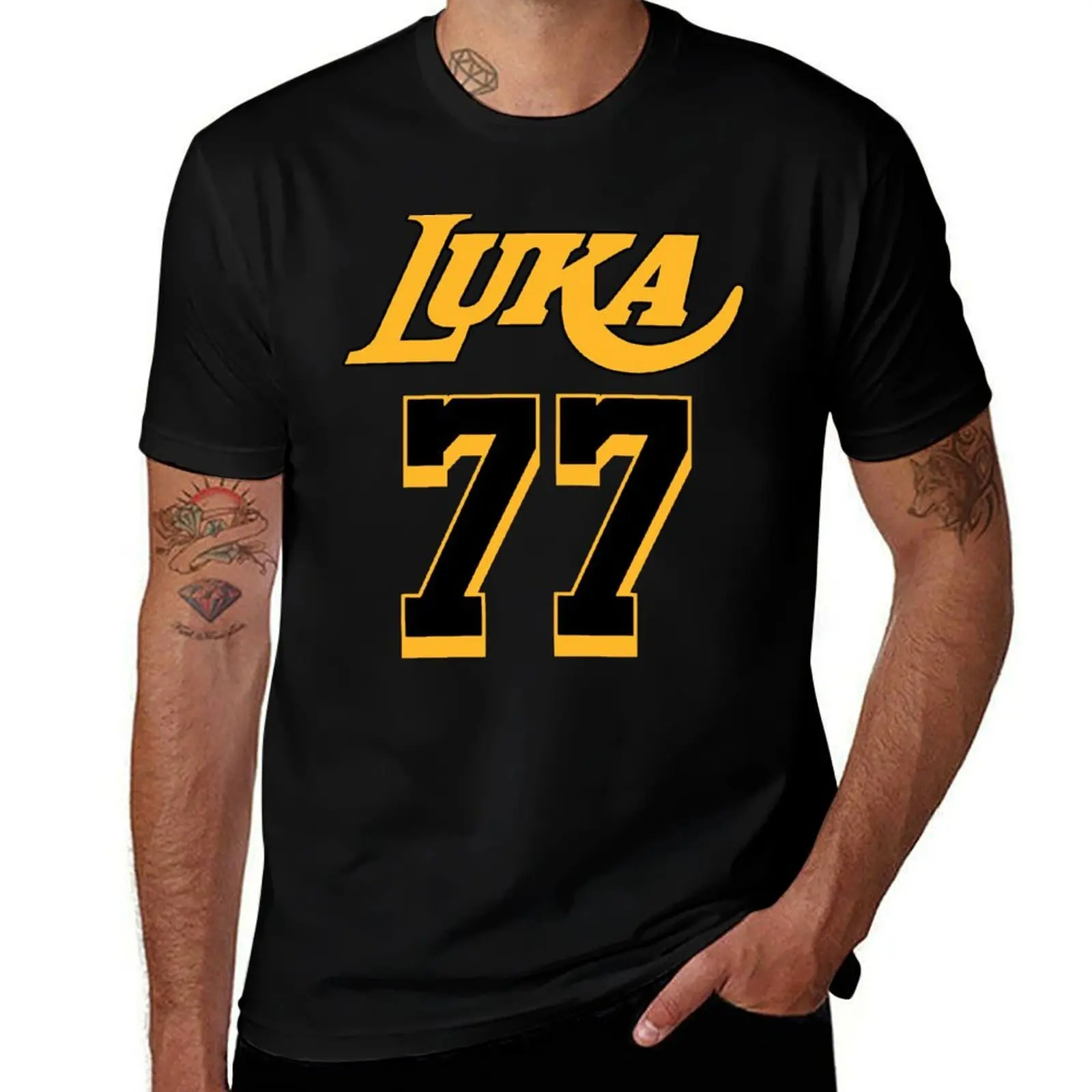 Футболка с фиолетовым джерси Luka Doncic 77 Los Angeles, мужские футболки, хлопковая футболка, мужская футболка