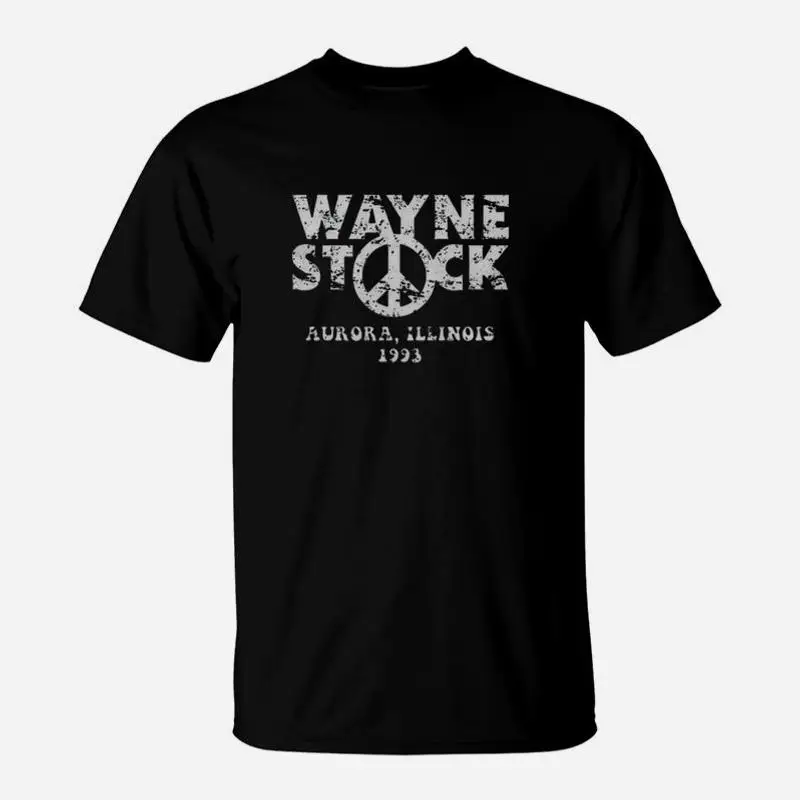 Waynes World - Футболка Waynestock Festival 1993, футболка с короткими рукавами, черная мужская футболка по индивидуальному заказу