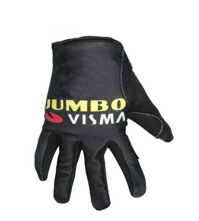 Зимние флисовые термоперчатки 2020 JUMBO VISMA TEAM, одна пара, велосипедные перчатки с закрытыми пальцами, велосипедные Гелевые перчатки, Размер: приблизительно