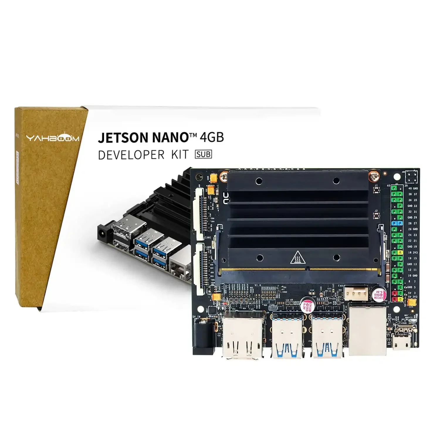 Фото Новый комплект платы разработчика Jetson Nano 4 ГБ для встроенного глубокого обучения, высокоскоростной модуль AI, четырехъядерный CORTEX-A57 №5