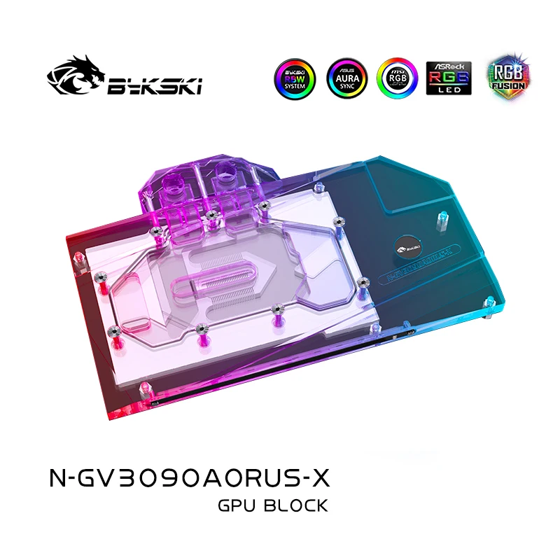 Bykski водный блок использование для GIGABYTE Arous RTX 3090 MASTER /3080 MASTER GPU карта медный радиаторный блок N-GV3090AORUS-X
