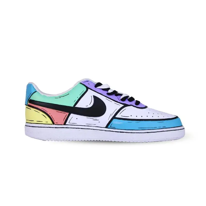 Фото 【Настроить】Nike Court Vision 1, обувь для скейтбординга, мужские кроссовки, DH2987-101 №2