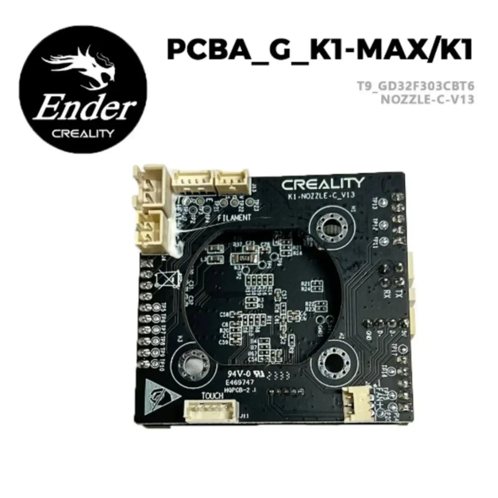 Creality-PCBA_G_K1-MAX/K1 _ T9 _ GD32F303CBT6 NOZZLE-C-V13 Placa adaptadora, substitua os аксессуары da impressora 3D, оригинал