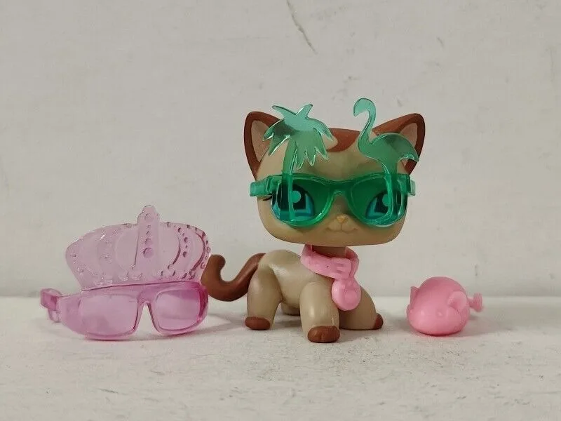 Маленькая фигурка из зоомагазина LPS, коричневый Кот #1024 Вт/4 шт., аксессуары для детских игрушек