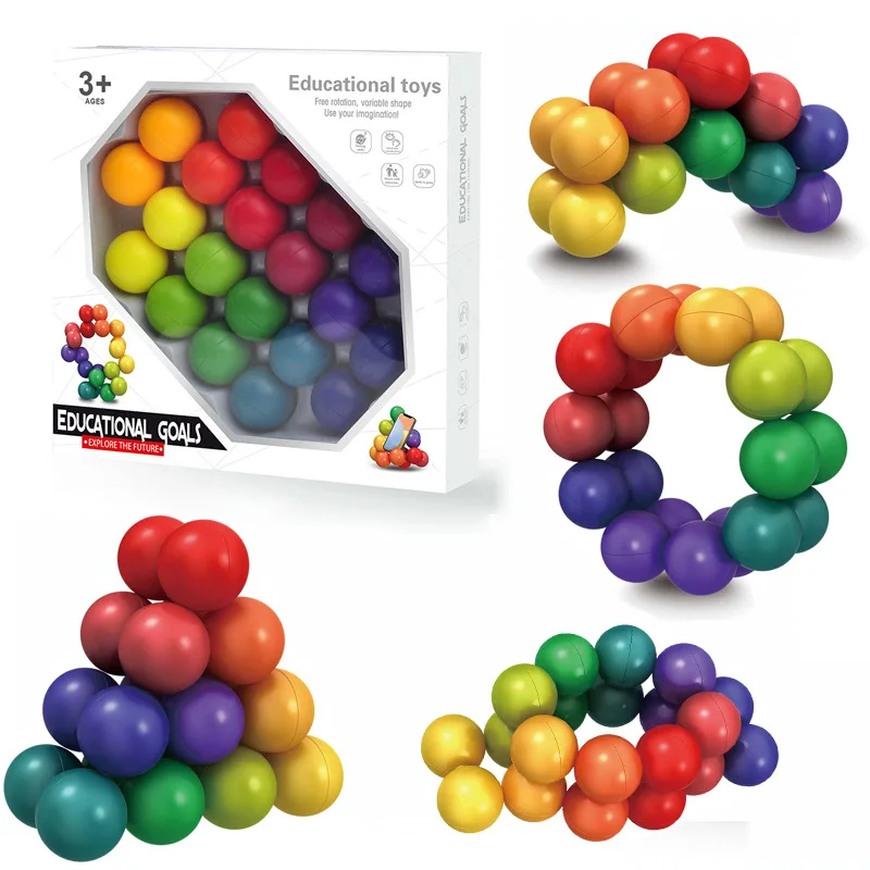 Игрушка-фиджет 3D головоломка шар бесконечный скрученный и превращенный гибкий Jionts стресс искусственная скульптура игрушки умное развитие