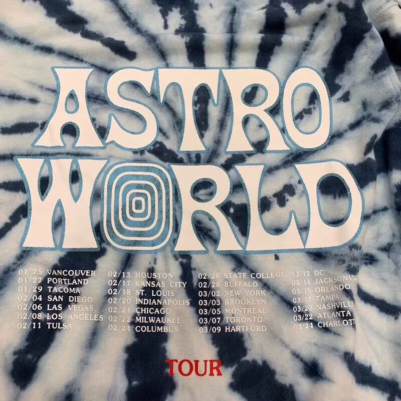Фото Трэвис Скотт Tie-Dye Astroworld свитер, Бердон, Женская толстовка с капюшоном, пуловер для женщин, Трэвис Скотт №4