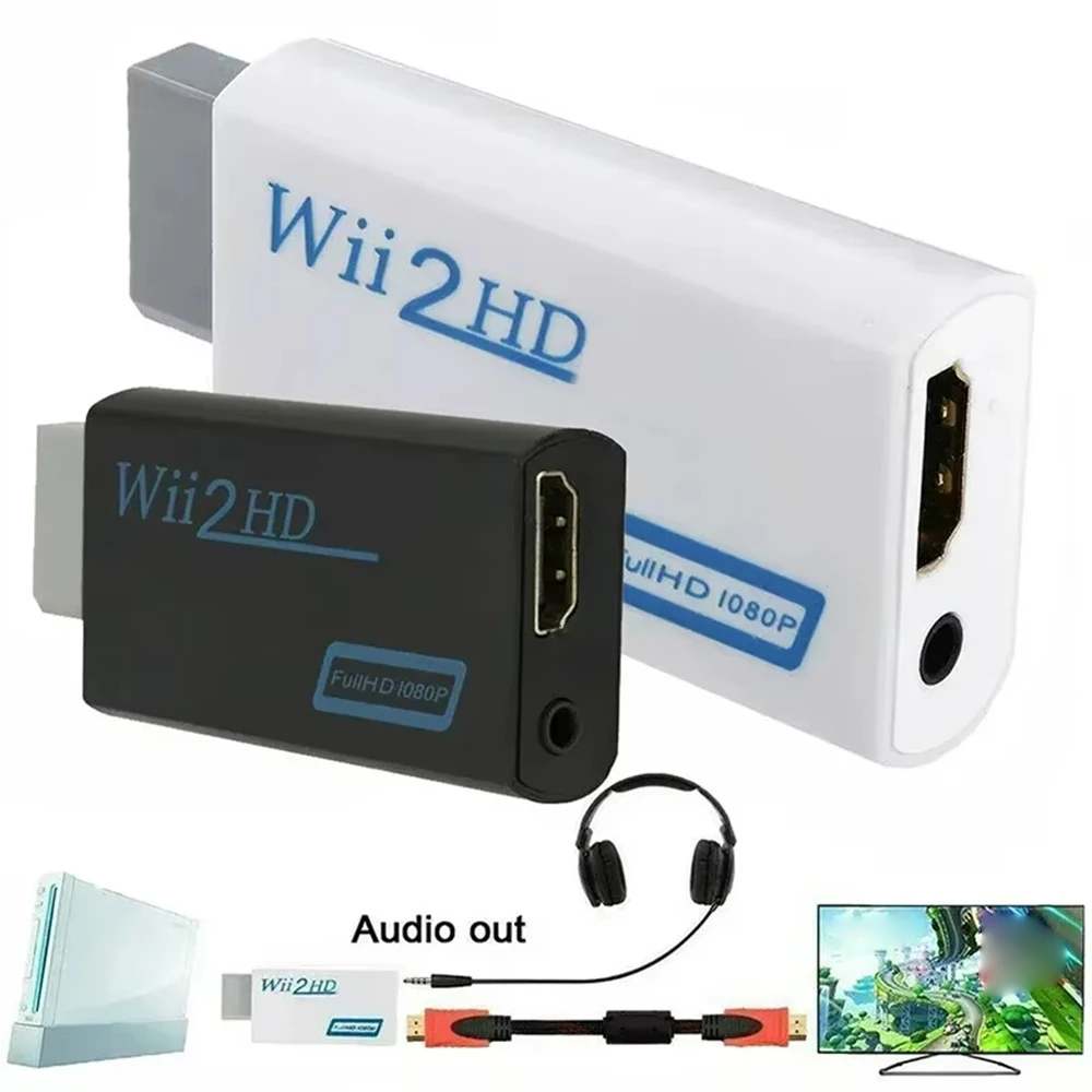 Для Wii в HDMI-совместимый адаптер-конвертер 3,5 мм аудио для ПК Hdtv монитор 1080p 720p Wii2 в Hdmi Wii2 Hdmi конвертер адаптер