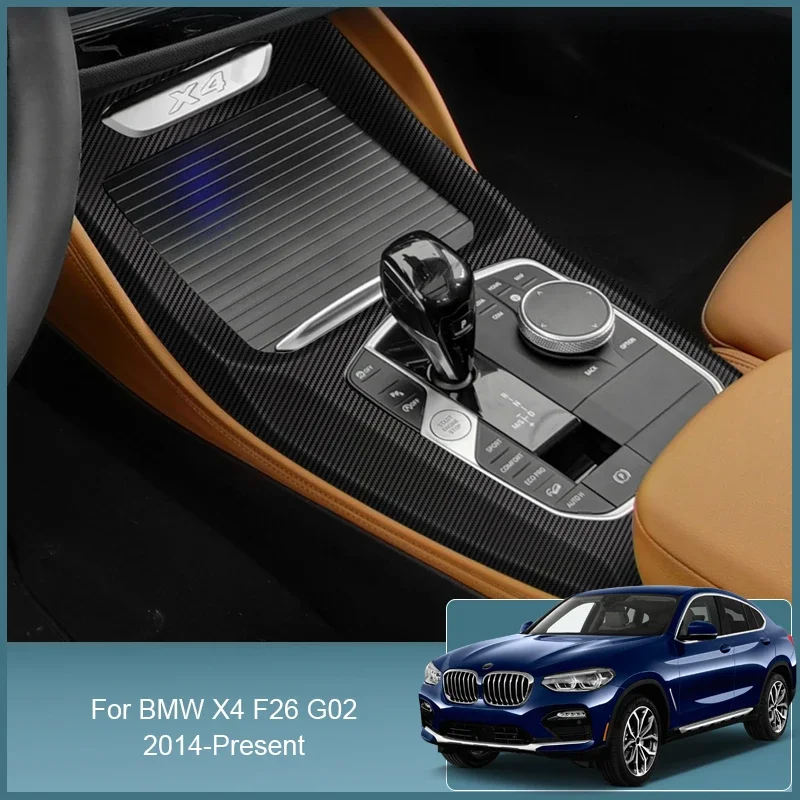 Наклейка на салон автомобиля для BMW X4 F26 G02 2014-2025, подъемная оконная панель, наклейка, защитная пленка для рулевого колеса, аксессуар