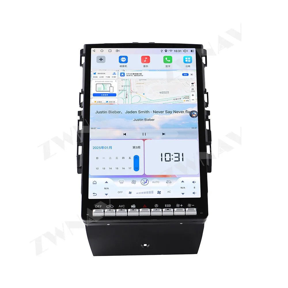 Автомобильный радиоприемник Android 14, экран 14,5 дюйма для Renault Koleos/Mégane IV 2016-2019, навигационное устройство, беспроводной GPS-мультимедийный плеер и датчик