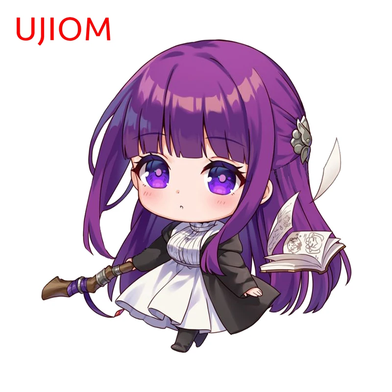 Аниме наклейки на стену UJIOM 13 см × 12,9 см Chibi папоротник Красивые забавные наклейки на ноутбук устойчивые к царапинам постеры для детской комнаты