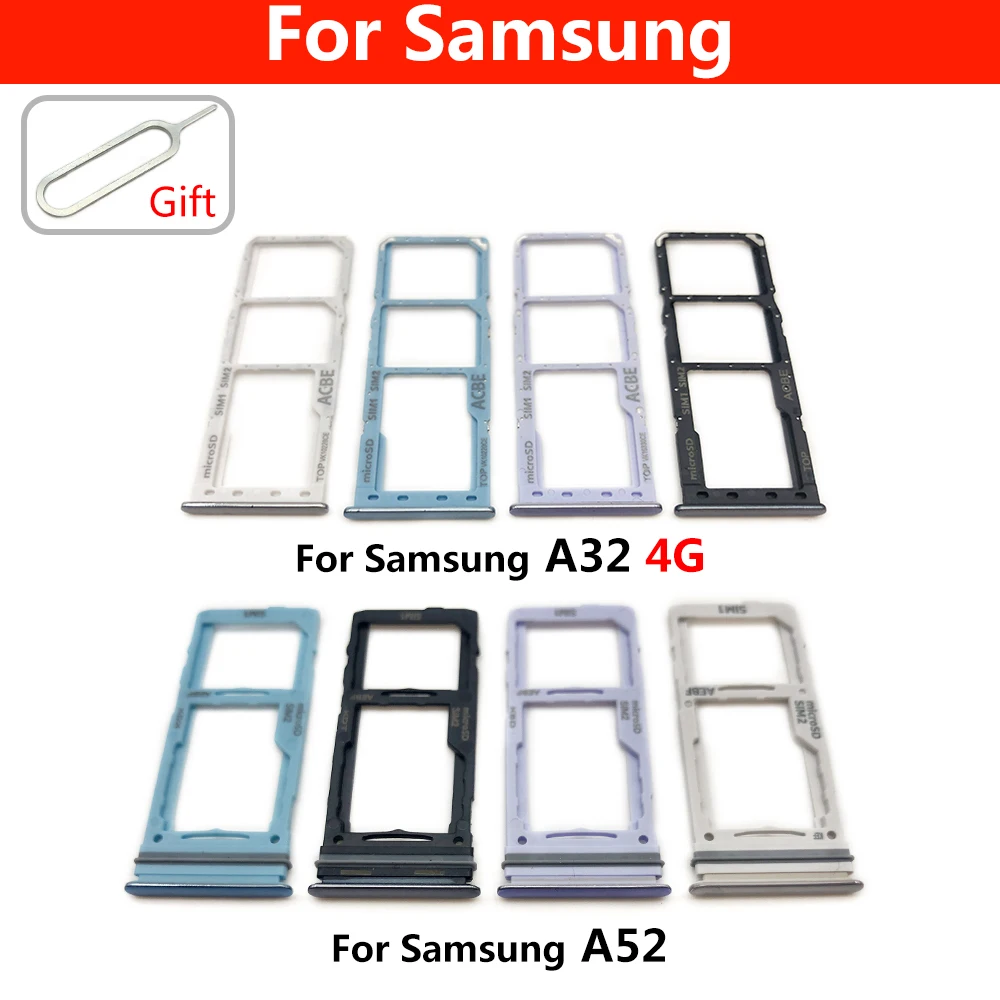 Лоток для Sim-карты SD для Samsung A52 A72 A32 SIM держатель слота адаптера выдвижного ящика