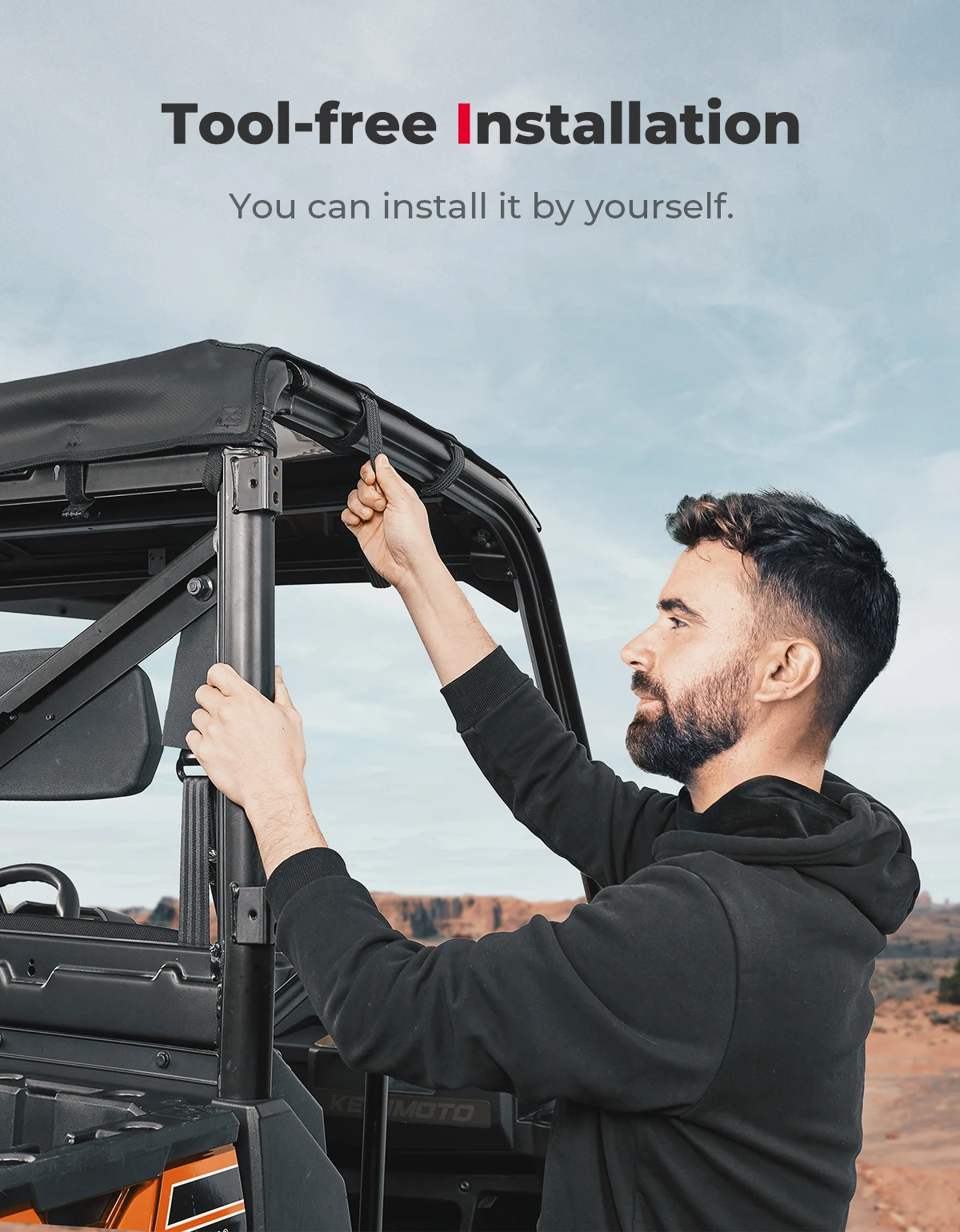 Фото Брезент UTV водонепроницаемый тонировочный, совместимый с Polaris Ranger CREW XP 1000/ 1000 /570/XP 570/XP 900 2013-2023 2024 №5