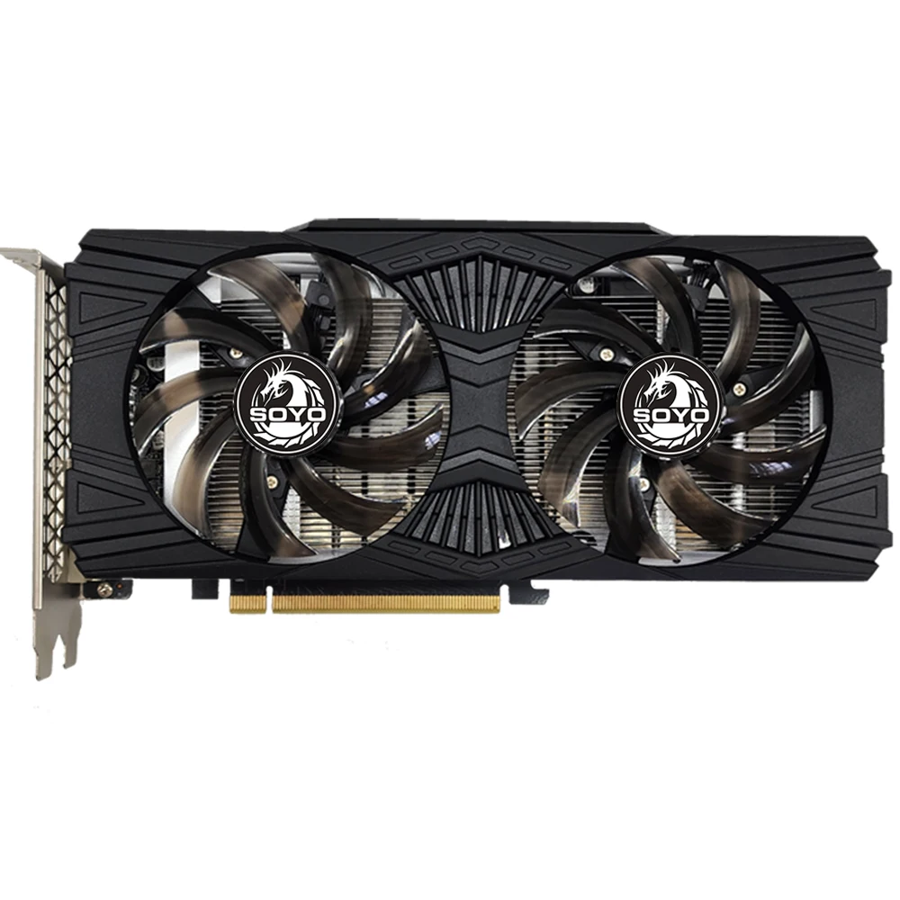 Фото Видеокарта SOYO NVIDIA GeForce GTX 1660TI 6 ГБ GDDR6 192 бит, игровая видеокарта GTX1660TI 6 ГБ для настольных компьютеров №2