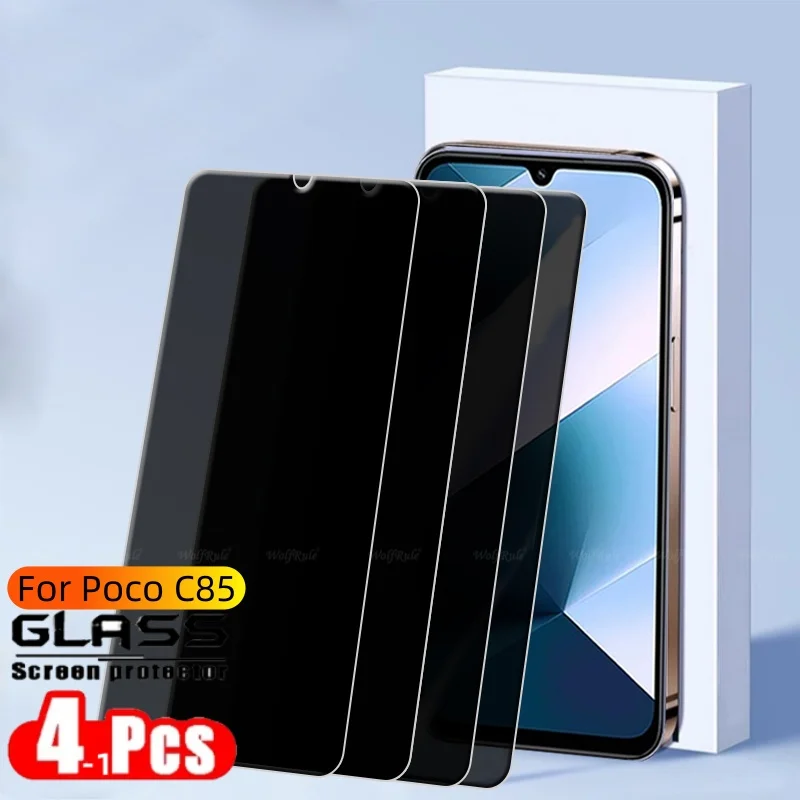 1/2/3/4 шт. для Poco C85 Стекло Xiaomi Poco C85 закаленное стекло 9H Защитная защита для телефона Антишпионский клей Защитная пленка для экрана Poco C85