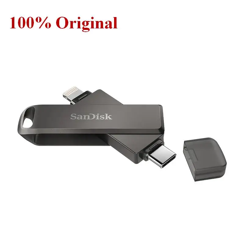 Фото SanDisk iPhone Mac iXpand флэш-накопитель Luxe Pendrive OTG Type-C и Lightning USB 64 ГБ 128 ГБ 256 ГБ металлическая карта памяти для портативных ПК №5