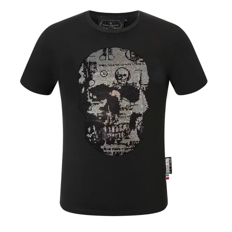 Фото Diamond Slim Fit T-Shirts Plein ali brand Tee Shirt Homme Outfits №5