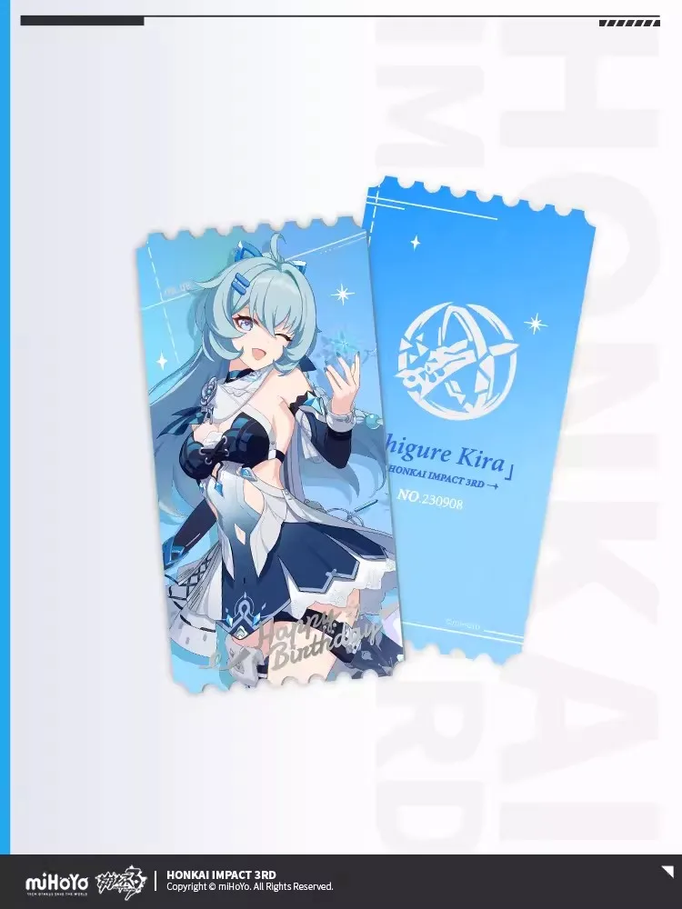 Фото Предварительная продажа miHoYo официальный Honkai Impact 3 ShiYuQiLuo 2023 день рождения памятная Подарочная коробка TangLuXingShuang значок LiPai подвеска №2