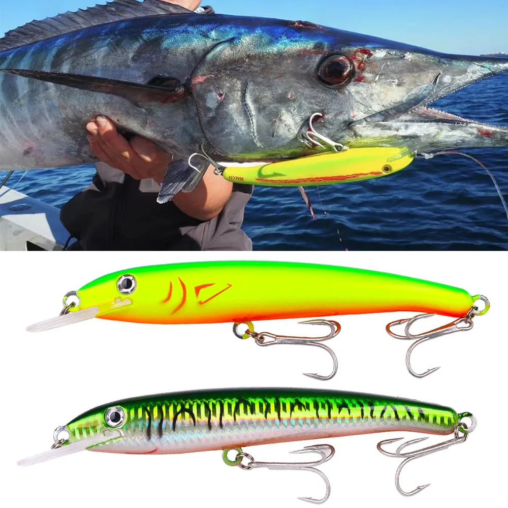 Фото 30 г 44 г Wahoo приманки Deepsea Diving Minnow Bass морская рыболовная снасть для морской рыбалки Laser Pro воблер Crankbait Tuna большая приманка для рыбы №4