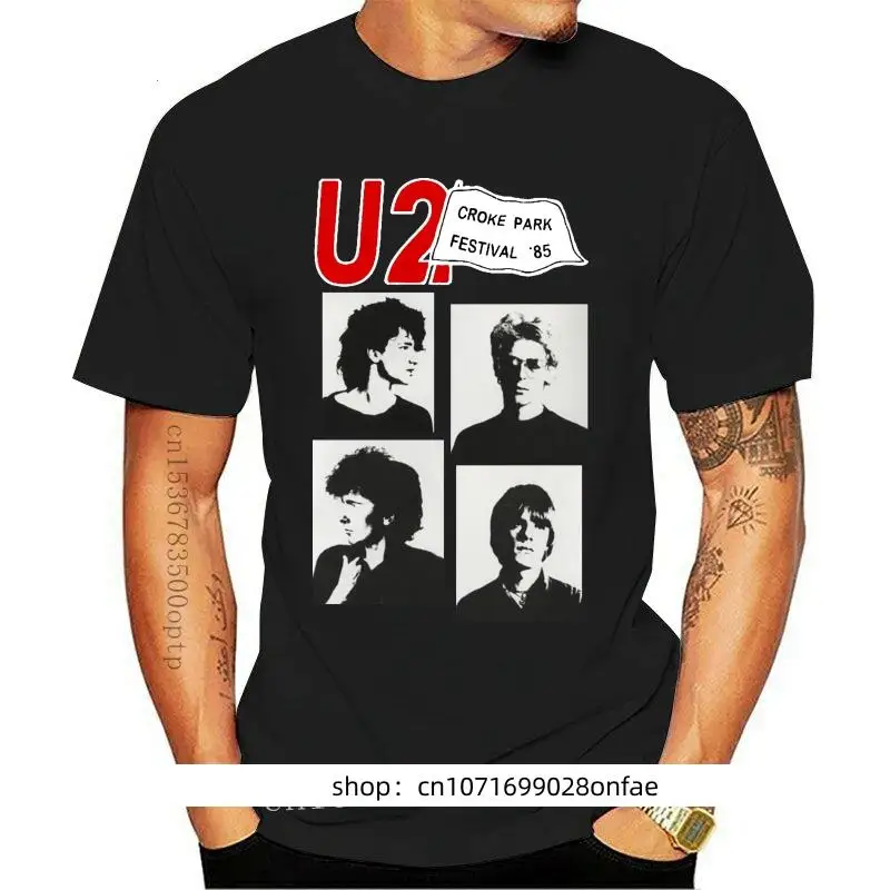Новая винтажная футболка с рок-группой 1985 U2 80-х годов, S-2XL, уличная рубашка в стиле Харадзюку, мужская перепечатка