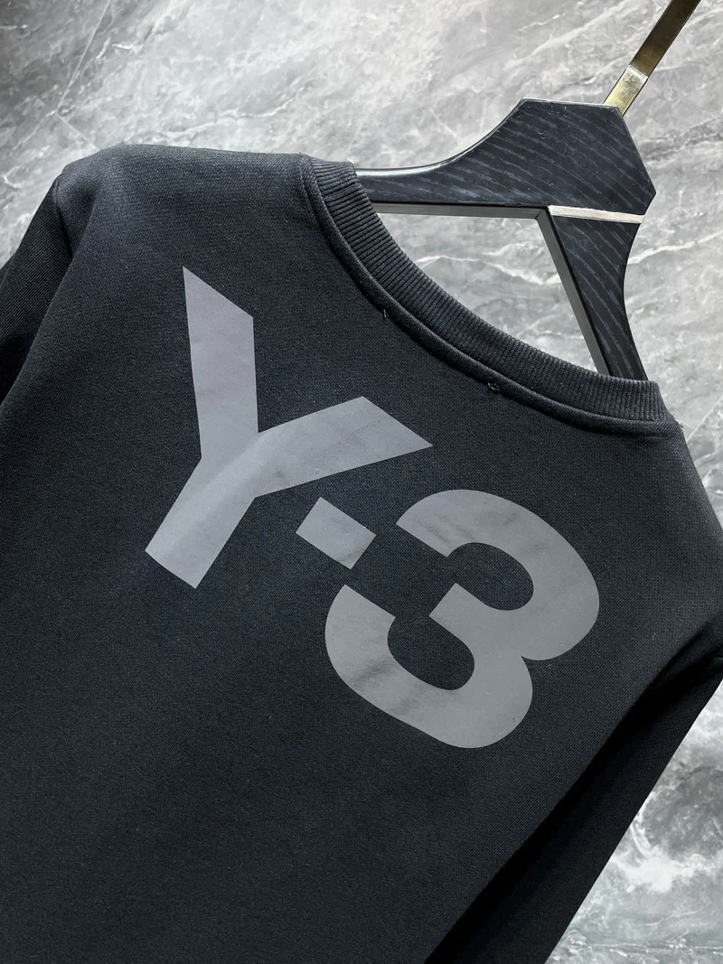 Фото Роскошный 2023 светоотражающий Новый женский пуловер Yohji Yamamoto, толстовки с капюшоном, толстовки с капюшоном, бархатная уличная одежда из хлоп... №3