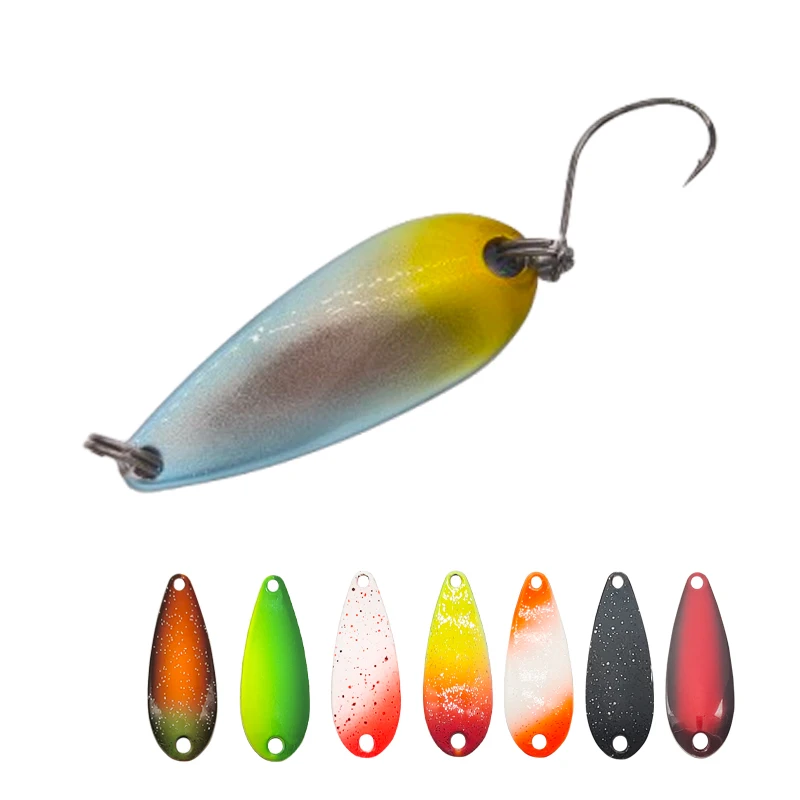 Dohna Peche Leurre Pesca SPOON 2,5 г 30 мм Красочная наживка-ложка Металлическая рыболовная приманка с медным потоком для форели, окуня, лосося, щуки
