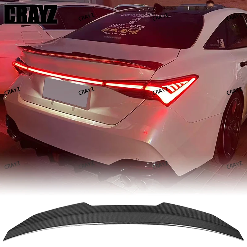 Для Toyota Avalon TRD TNGA 2019-2024 годов 100% FRP черный/кованый задний спойлер из настоящего углеродного волокна в стиле PSM