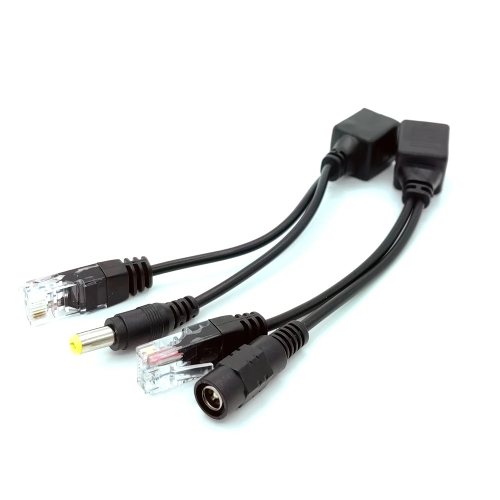 Фото JIENUO кабель адаптер POE RJ45 инжекторный разветвитель сети питания через Ethernet PoE №5