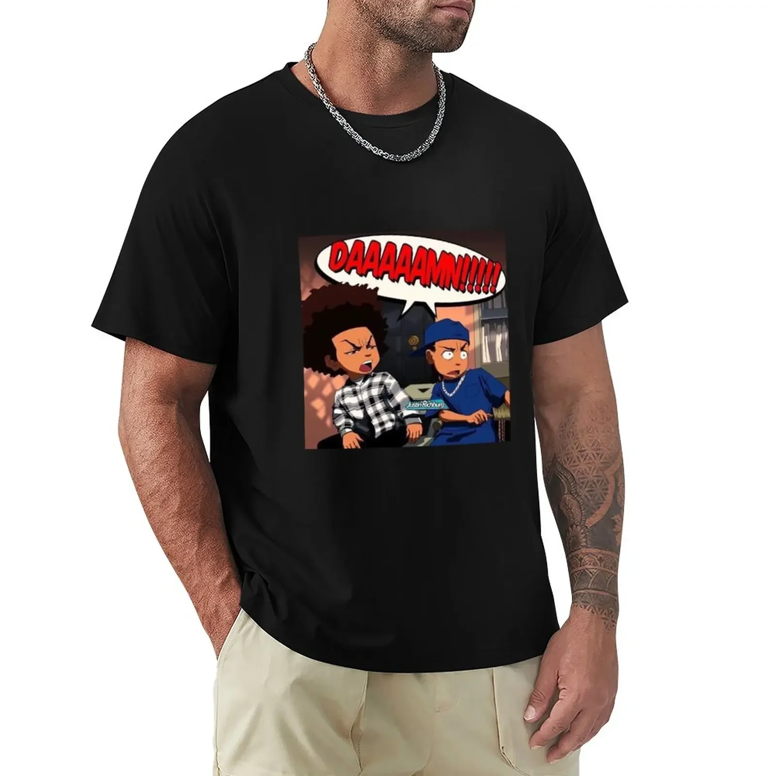 Футболка The Boondocks (DAMN meme) Huey x Riley Freeman, блузка, забавные футболки, футболка с аниме, мужские футболки высокого качества