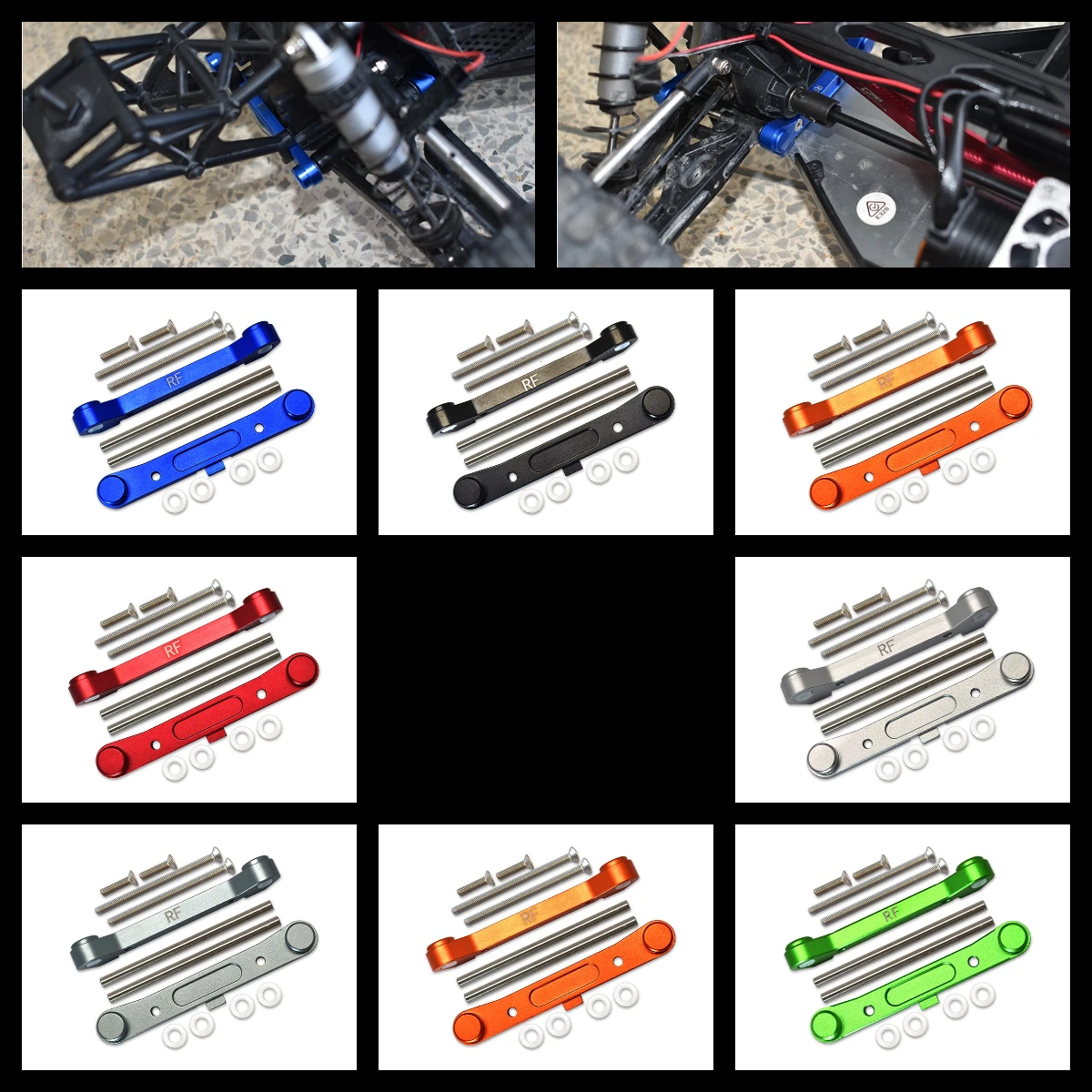 GPM LOSI 1/10 Lasernut Tenacity DB Pro для Alu 7075, заднее нижнее крепление подвески