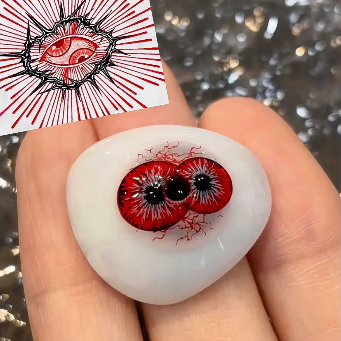 Фото JeweLens Dicoria Косплей Хэллоуин Страшные контактные линзы Crazy Softlens 14,5 мм №2