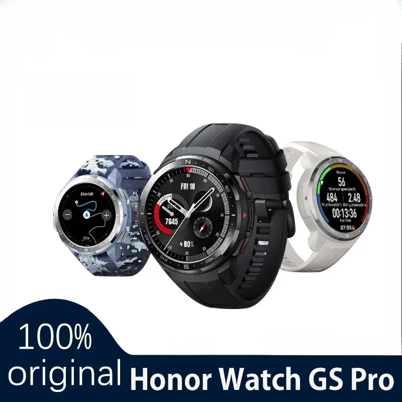Honor Watch GS Pro Смарт-часы для мужчин 5 атм Водонепроницаемые умные часы SpO2 Монитор сердечного ритма Bluetooth Телефонный звонок 25-дневный аккумулятор