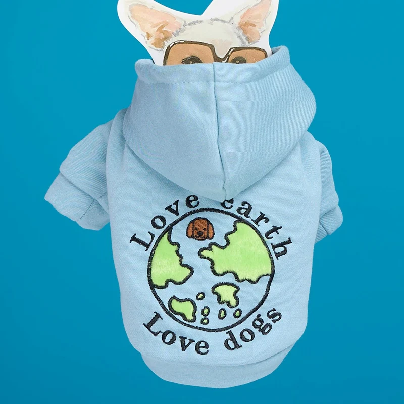 Love Earth костюмы для маленькой фотоодежды XS XL Французский бульдог терьер щенок пуделя Средний пальто с животными военный аксессуар