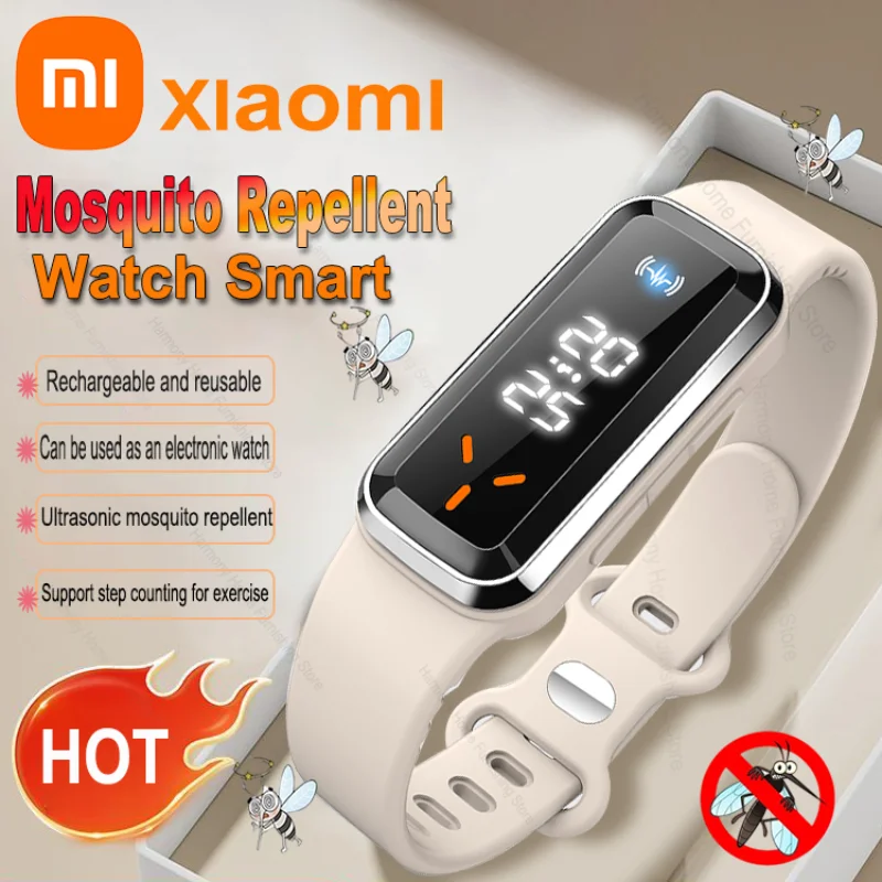 Ультразвуковой репеллент от комаров Xiaomi F1 F3 PRO MAX, умный уличный дисплей с подсчетом шагов, аккумулятор, многофункциональный браслет