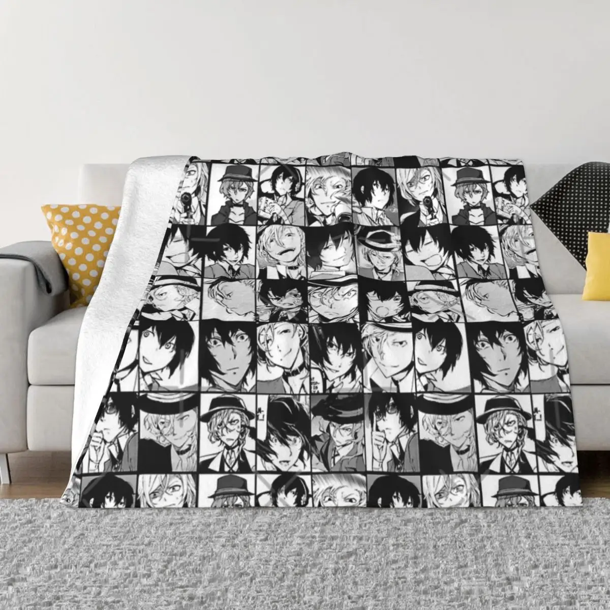 Chuuya X Dazai коллаж манга версии одеяло покрывало на кровать пляжное одеяло в эстетике