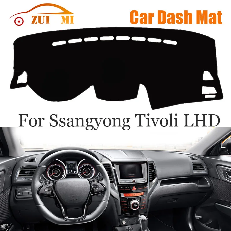 ZUIMI чехол для приборной панели, коврик для приборной панели, коврик для Ssangyong Tivoli LHD RHD, чехол для приборной панели, козырек от солнца