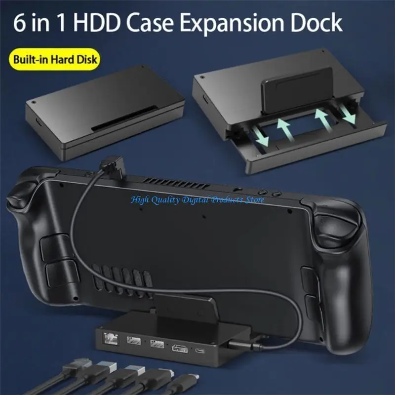U2JE 6 в 1 Docking Station PD100W для поддержки паровой палубы NVME+NGFF Protocols.2.