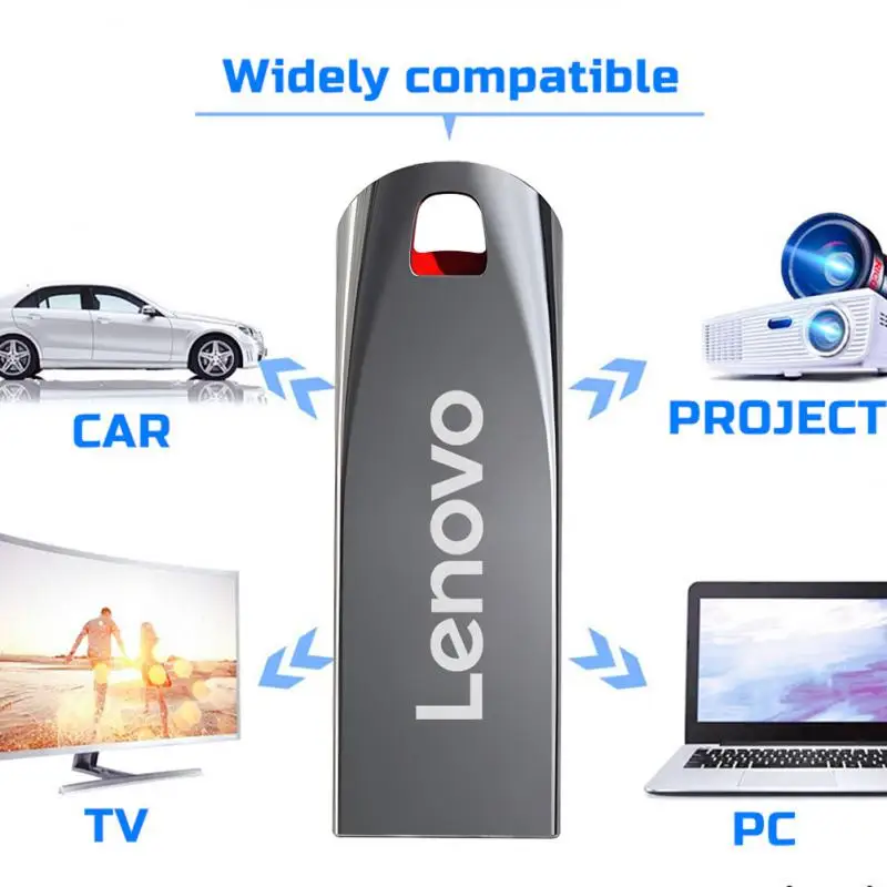 Фото Оригинальный флэш-накопитель Lenovo 2 ТБ USB 3,1, высокоскоростной флэш-накопитель, 1 ТБ, металлическая водонепроницаемая USB-накопитель Type-C для компьютерных устройств №5