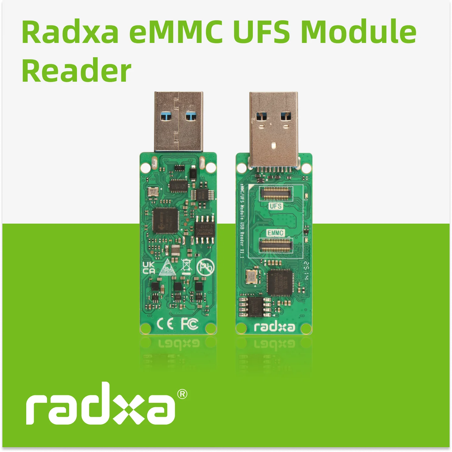 Устройство чтения модуля Radxa UFS eMMC для высокоскоростного адаптера карт памяти USB 3.0 Radxa SBCs