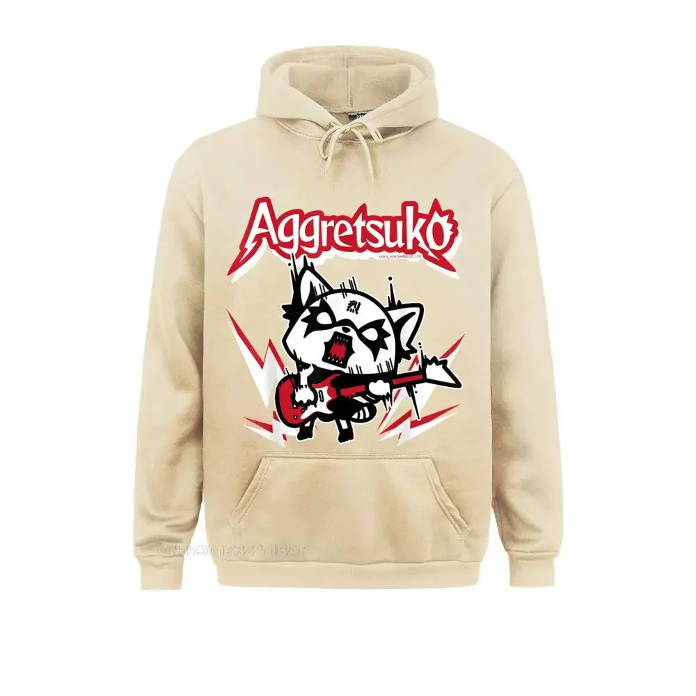 Фото Футболка Aggretsuko Rocker Rage, специальные мужские толстовки, толстовки с длинными рукавами и принтом на одежде, толстовка с капюшоном «С Новым годом» №3