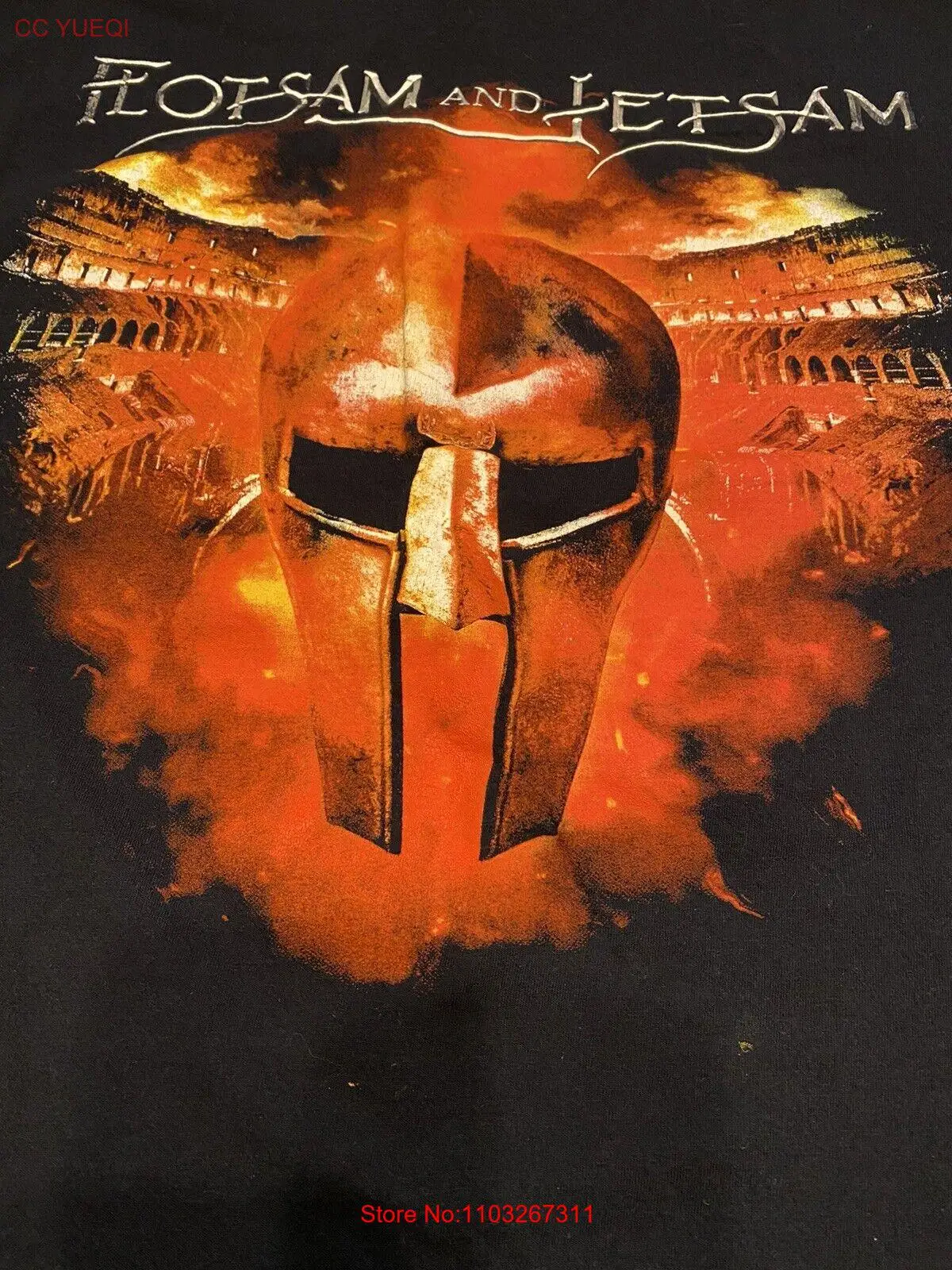 Рубашка Flotsam и Jetsam, двусторонняя рубашка I Live You Die Swords, рисованная битва, готова XL