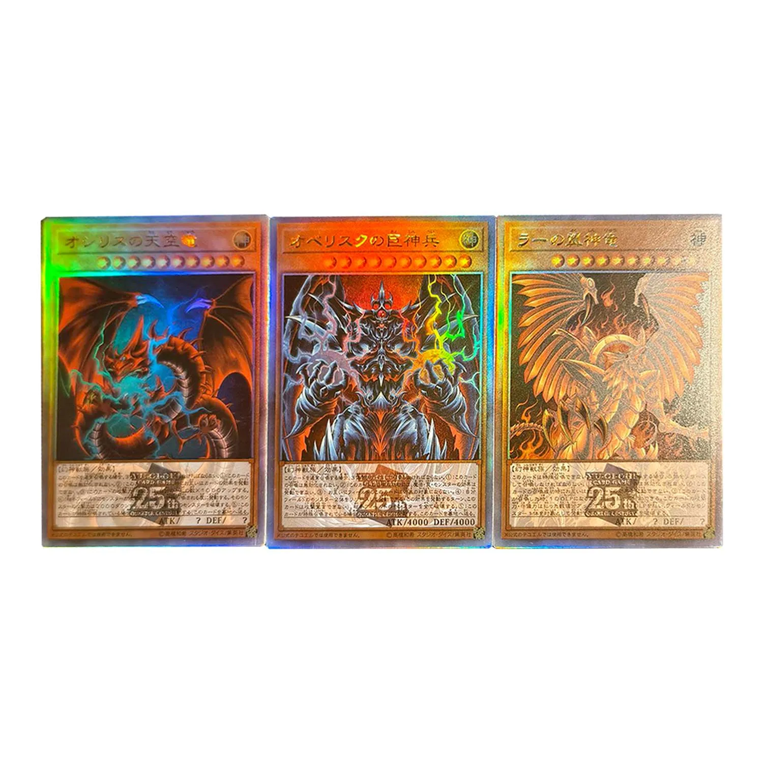 3 шт./компл. 59X86 мм своими руками Yu-Gi-Oh! Темный стиль, коллекционная карта египетского бога, цветная карта Flash Ygo Slifer, небесный дракон, аниме-карта, подарок