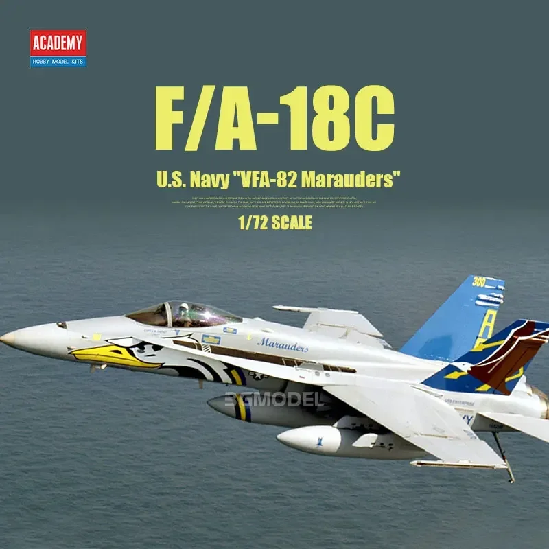 Модель Академии 1/72 12534 F/A-18C, американский истребитель VFA82 Marauders, комплект масштабной модели самолета