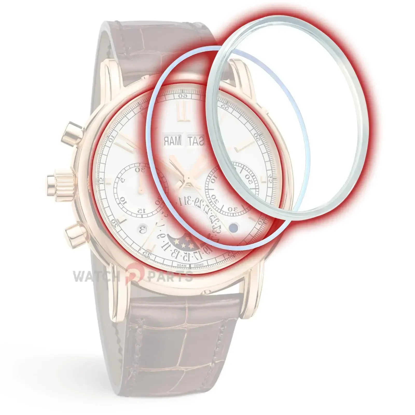 Сапфировое стекло для Patek Philippe 59606006 PP, годовой календарь, хронографчасы Calatrava, стекло (art.: 3920cdfa3f2f2) - 3920cdfa3f2f2