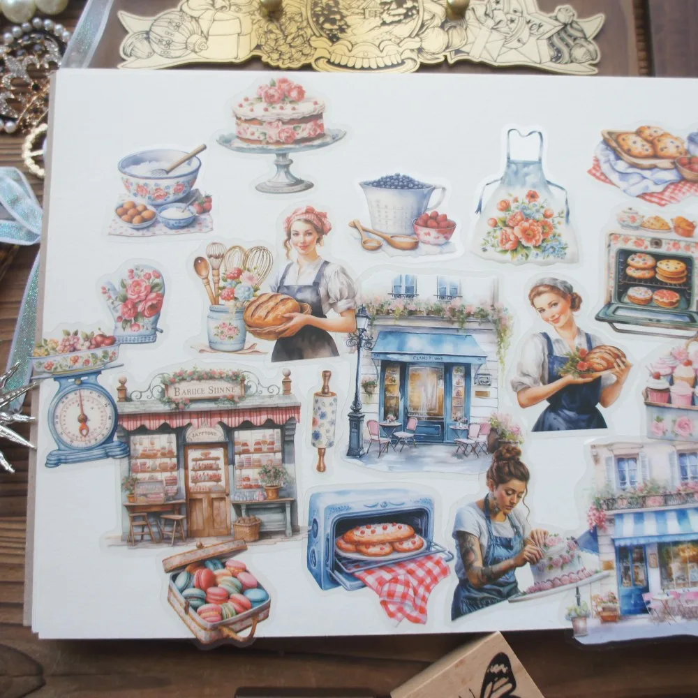 Фото 18 шт. открытый DIY пекарня стиль ПВХ наклейка Скрапбукинг DIY подарочная этикетка украшение бирка №3